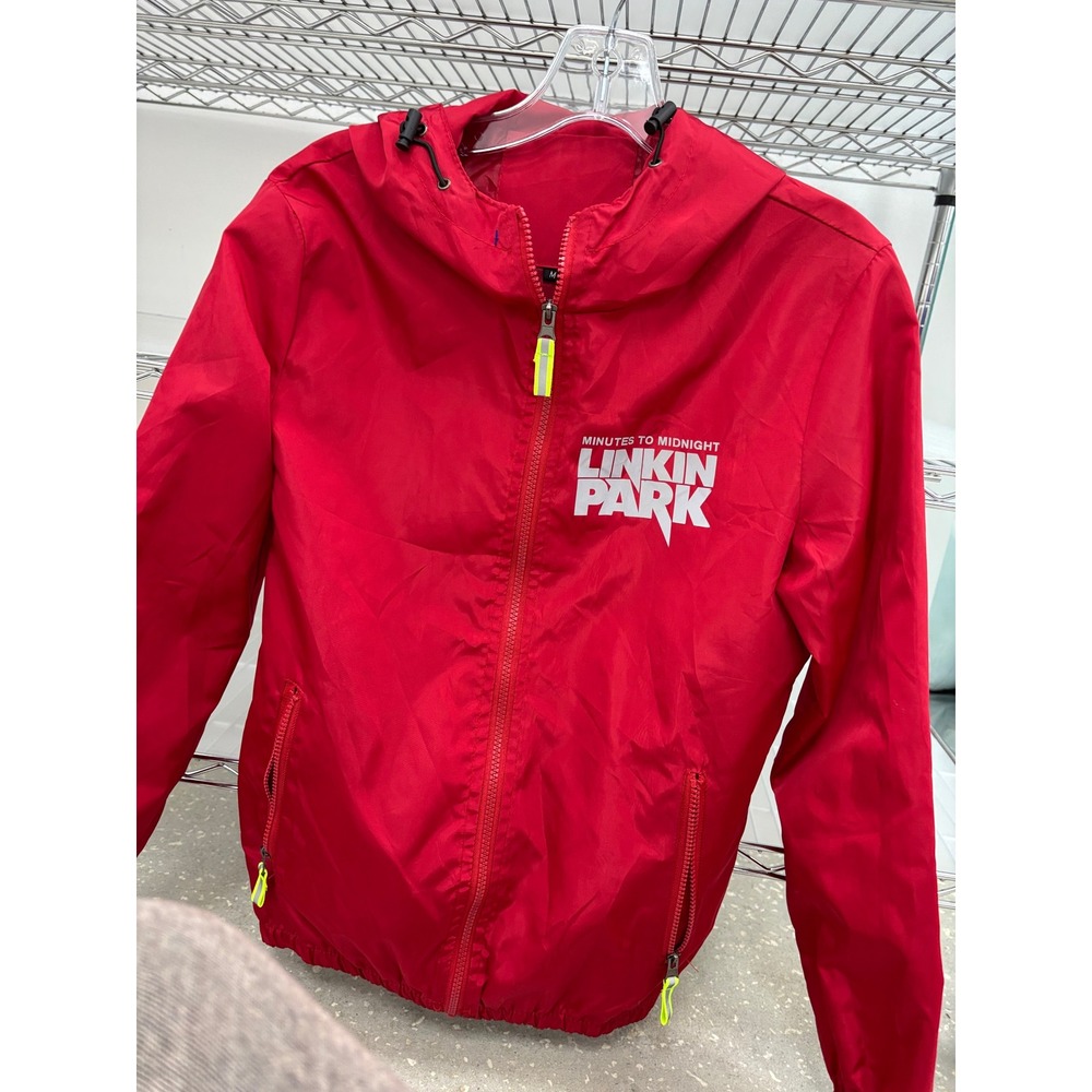 Rare Linkin Park Minutes to Midnight Windbreaker Tour Jacket Mens MED - Picture 5 of 11